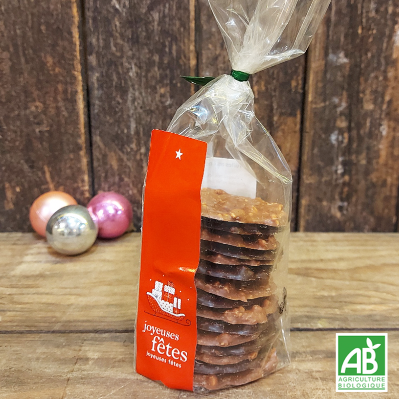 Tuile sésame chocolat noir & lait