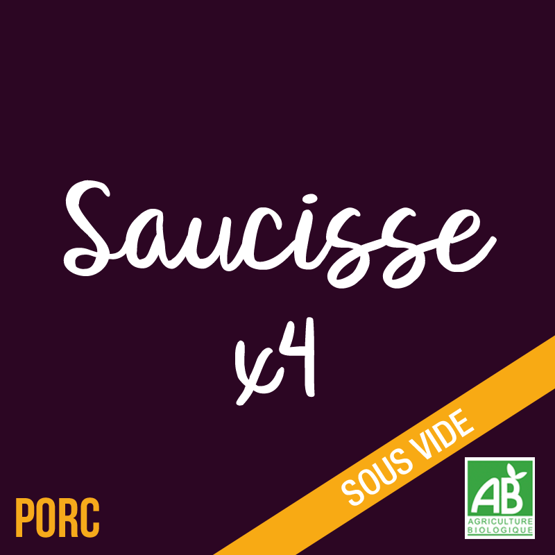 Saucisse de porc x4 - 0.398kg