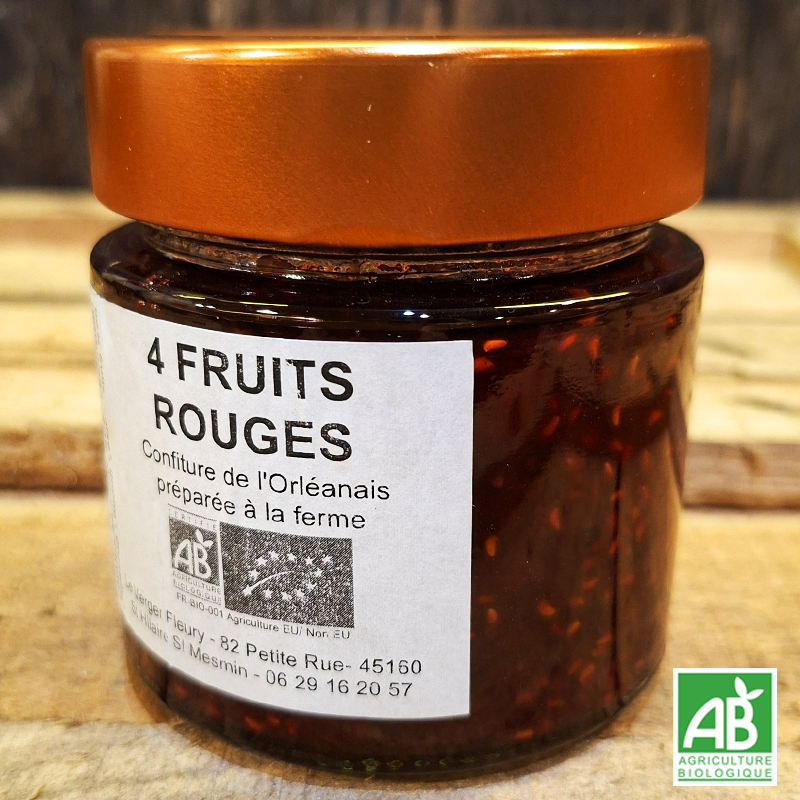 Confiture 4 fruits rouges