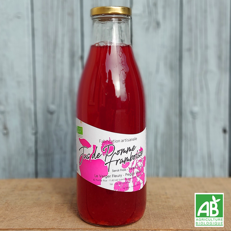 Jus de pomme framboise - Verger Fleury