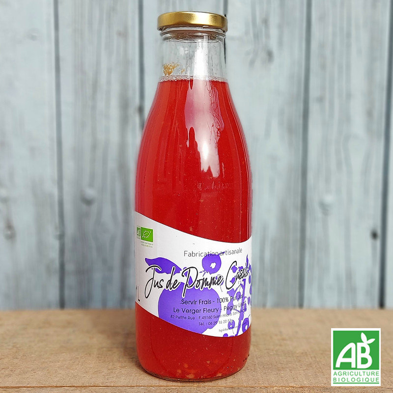 Jus de pomme cassis - Verger Fleury