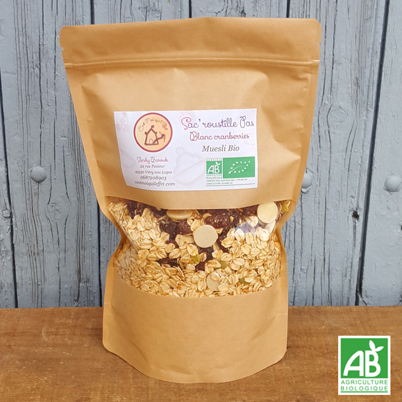 Muesli blanc cranberries (200g)