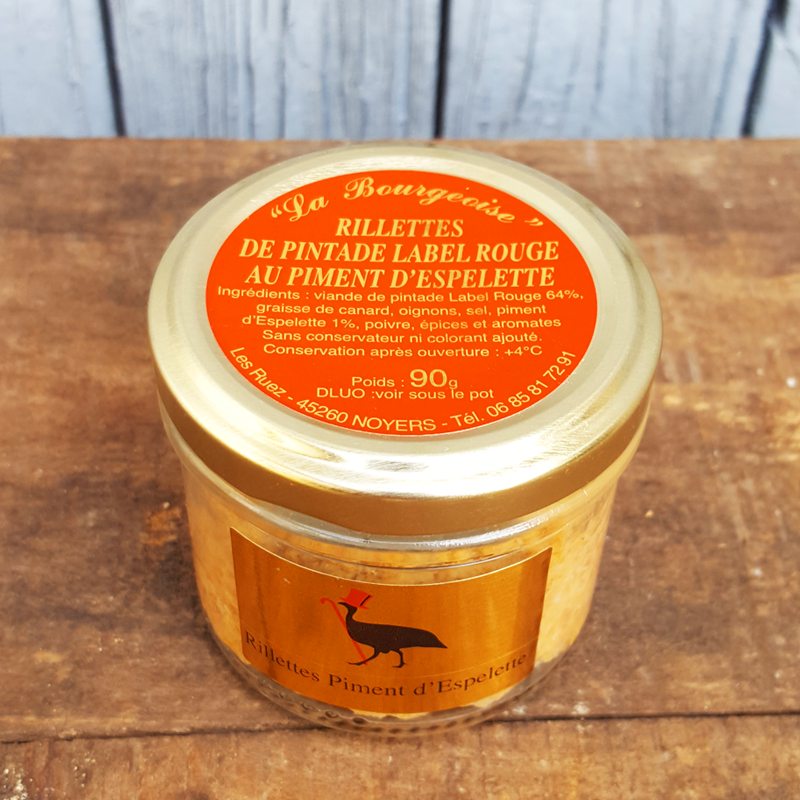 Rillettes de Pintade au Piment d'Espelette (90g)