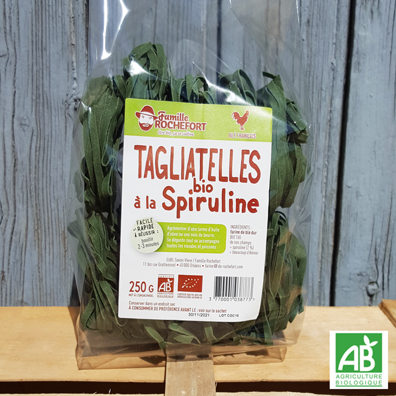 Tagliatelles à la Spiruline (250g)