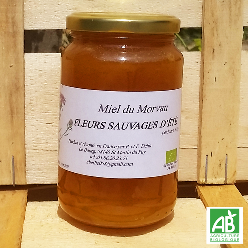 Miel de Fleurs Sauvages d'été du Morvan (500g)