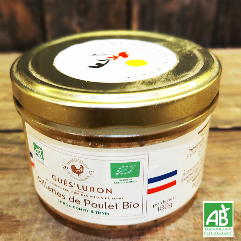 Rillettes de Poulet Citron confit et thym - Gués'Luron