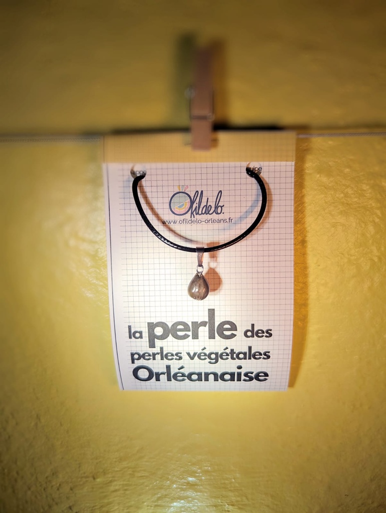 Collier perle végétale - coton