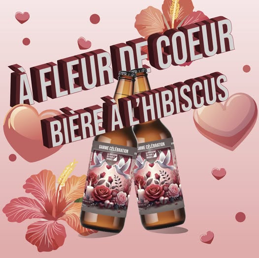 À fleur de cœur - bière hibiscus (33cl) - Brasserie Four à Briques