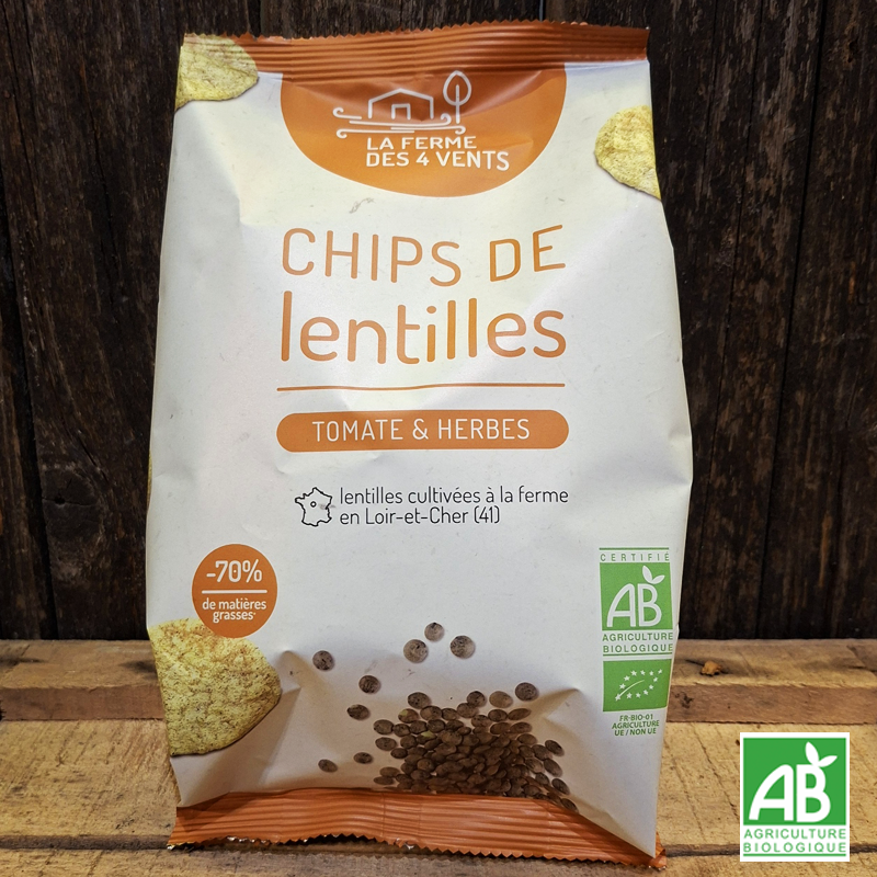 Chips de lentilles Tomate & Herbes