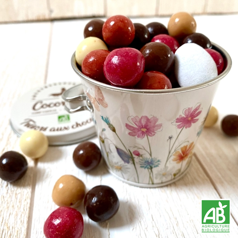 Trésor aux chocolats - petit seau métal