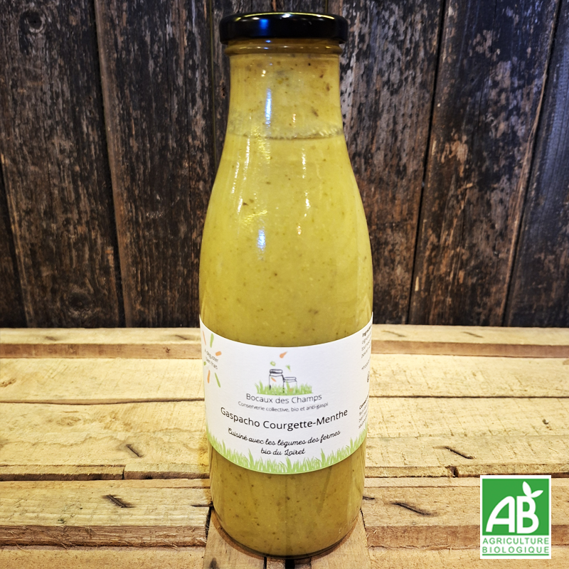 Gaspacho courgette menthe