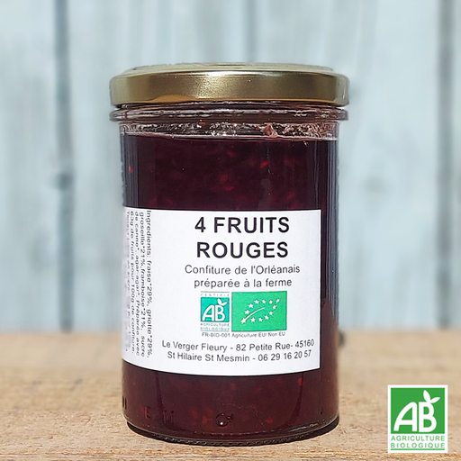 Confiture 4 fruits rouges
