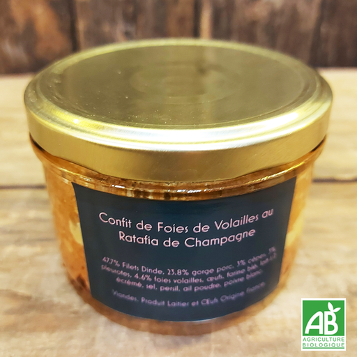 Confit de Foie de Volaille au Ratafia de Champagne (180g)
