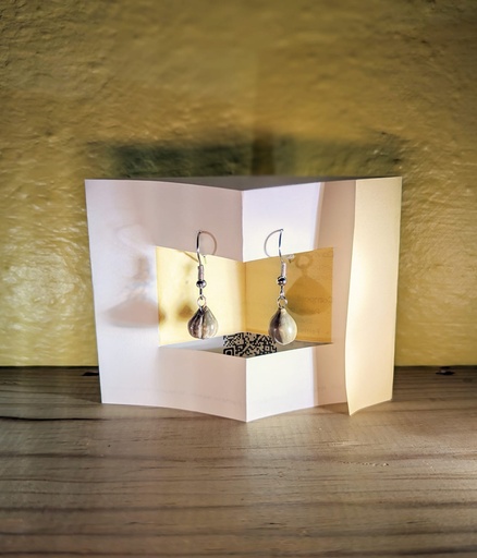 Boucles d'oreille - perles végétales