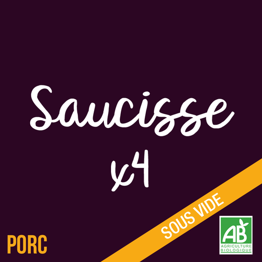 Saucisse de porc x4 - 0.392kg