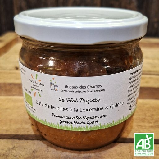 Dahl de lentilles à la Loirétaine et quinoa