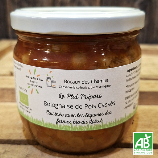 Bolognaise de pois cassés