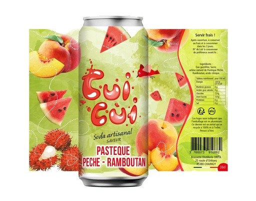 Pastèque Pêche Ramboutan "Cui-Cui" (33cl)