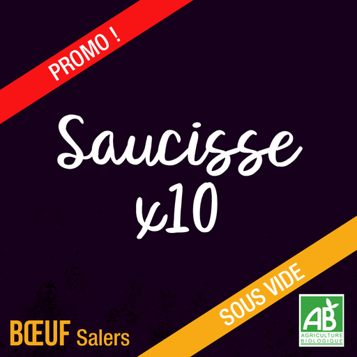 Saucisse x10 - 1.070kg