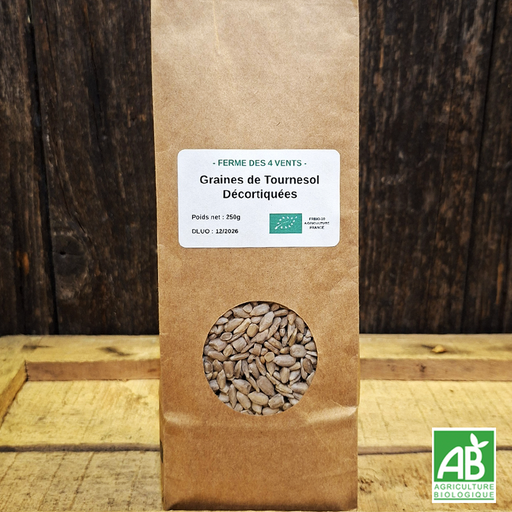 Graines de tournesol décortiquées (250g)