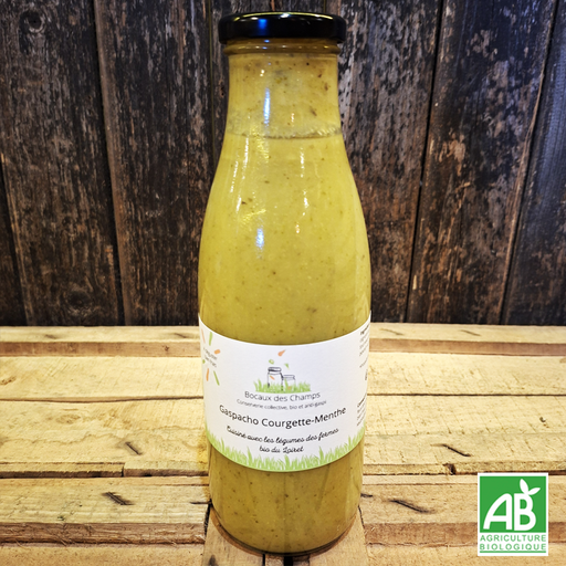 Gaspacho courgette menthe