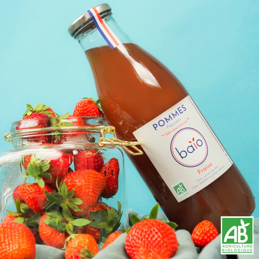 Jus de pommes fraise (1L) - Baïo