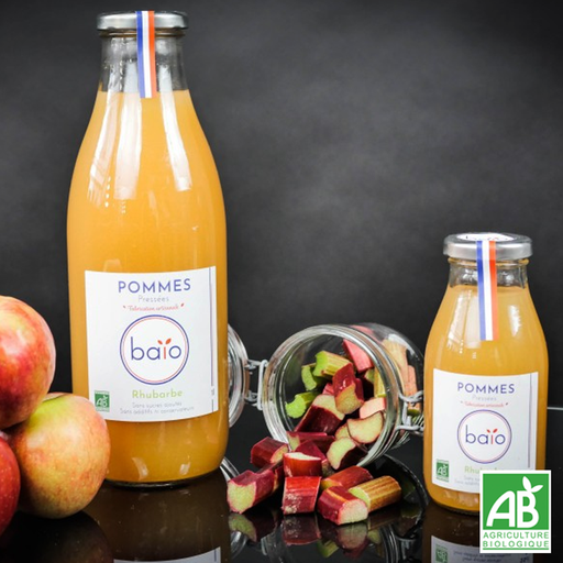 Jus de pommes rhubarbe (1L) - Baïo