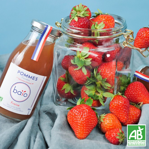Jus de pommes fraise (25cl) - Baïo